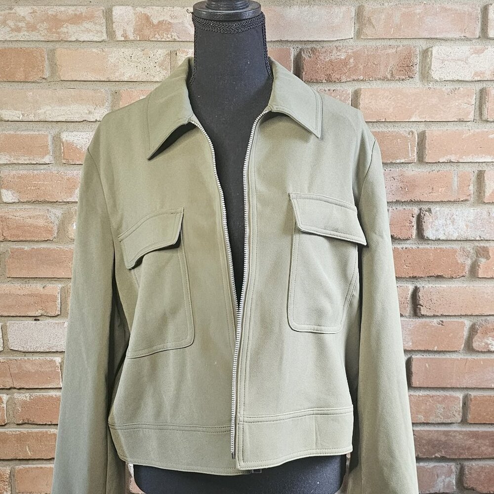 Nine West Olive Green Cropped Utility Jacket – Women’s XL
